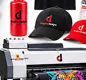 Close-up detail of DTF print production equipment
